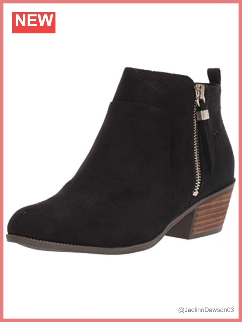 Women's Ankle Bootie Block Heel Zip Microfiber Dress Boots